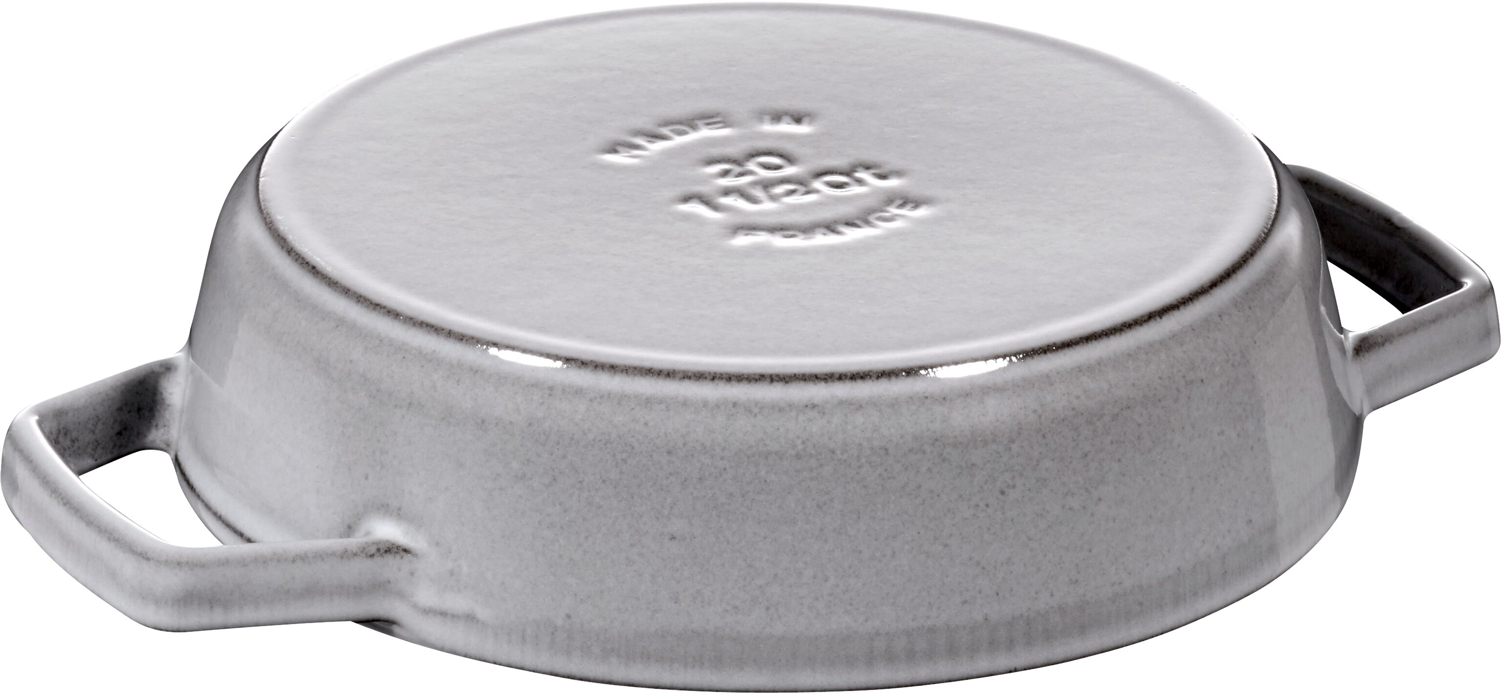 Staub France Bratpfanne Gusseisen mit zwei Griffen rund 20cm, Grafitgrau