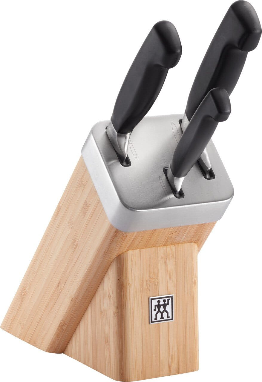 Zwilling Vier Sterne Selbstschärfender Messerblock 4-tlg.mit KIS Technologie, Braun