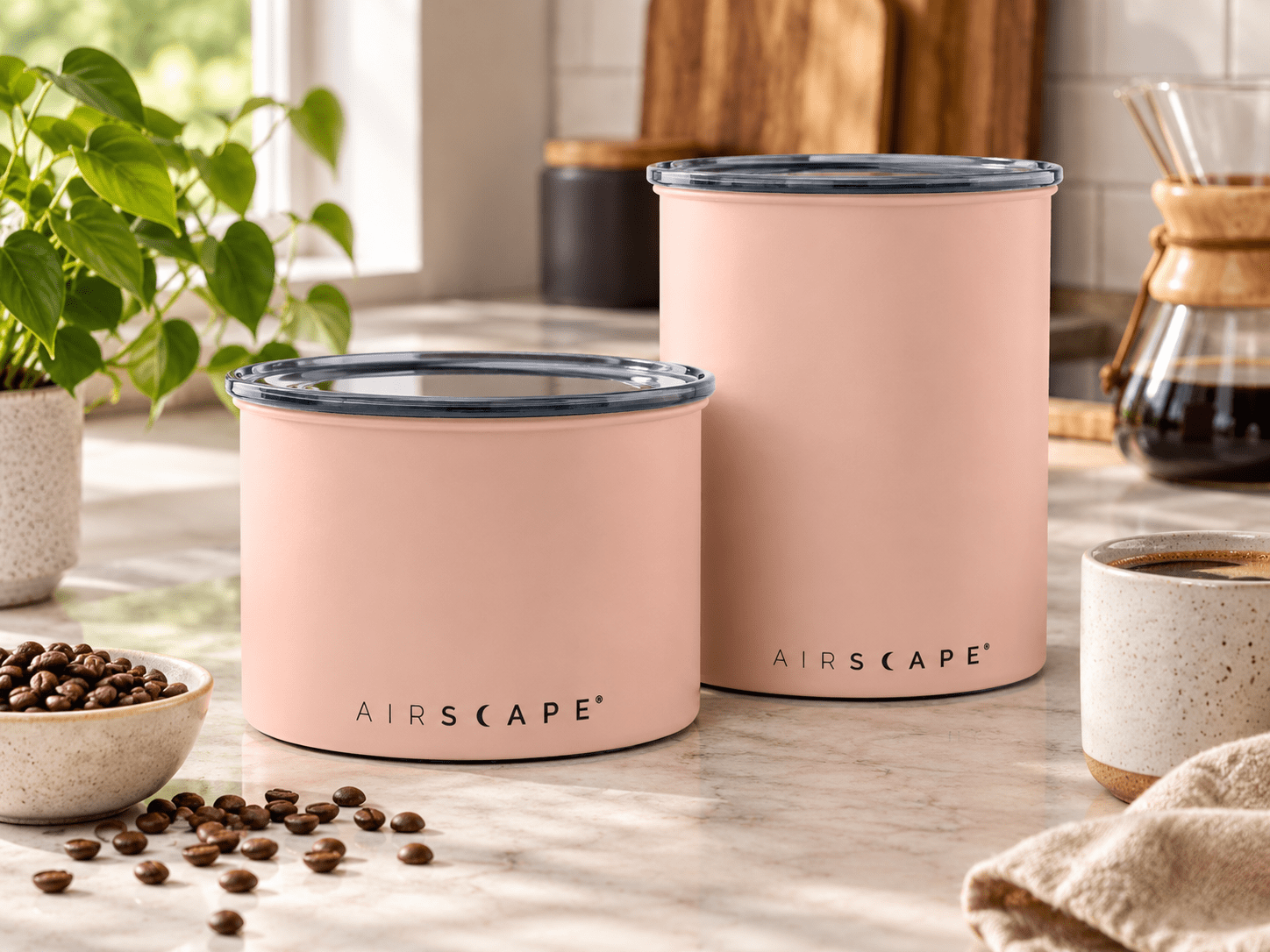 Airscape Edelstahl-Aromabehälter klein, altrosa