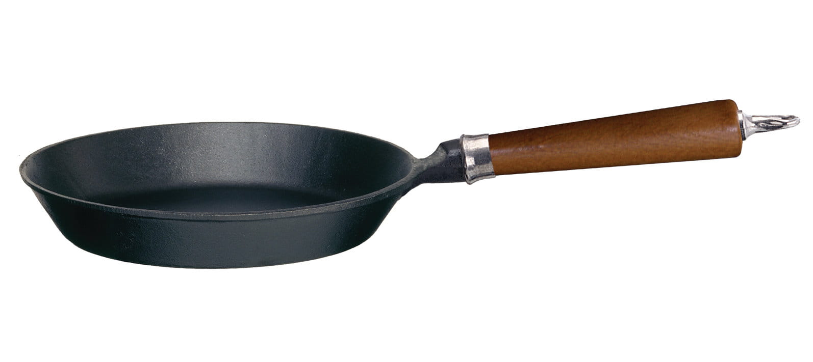 Ronneby Bruk Maestro Bratpfanne flach, 25 cm mit braunem Buchenholzgriff