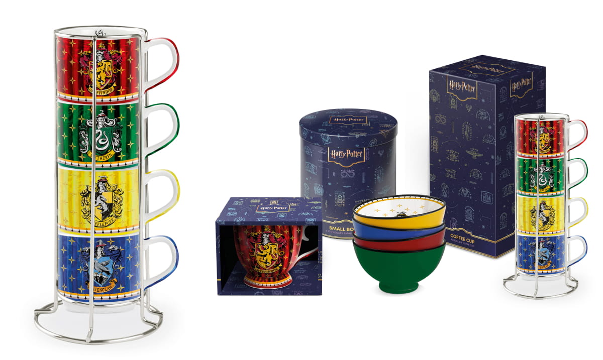 Gilde Harry Potter Espressotasse 4er Set Porzellan, 80ml