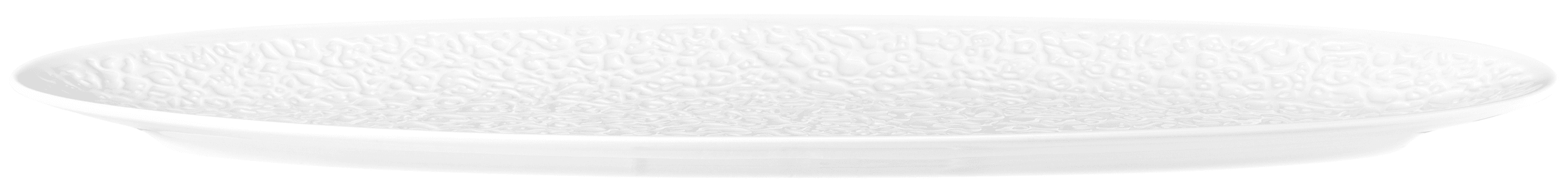 Seltmann Porzellan Nori Weiß Coupplatte Vollrelief 44 x 14 cm