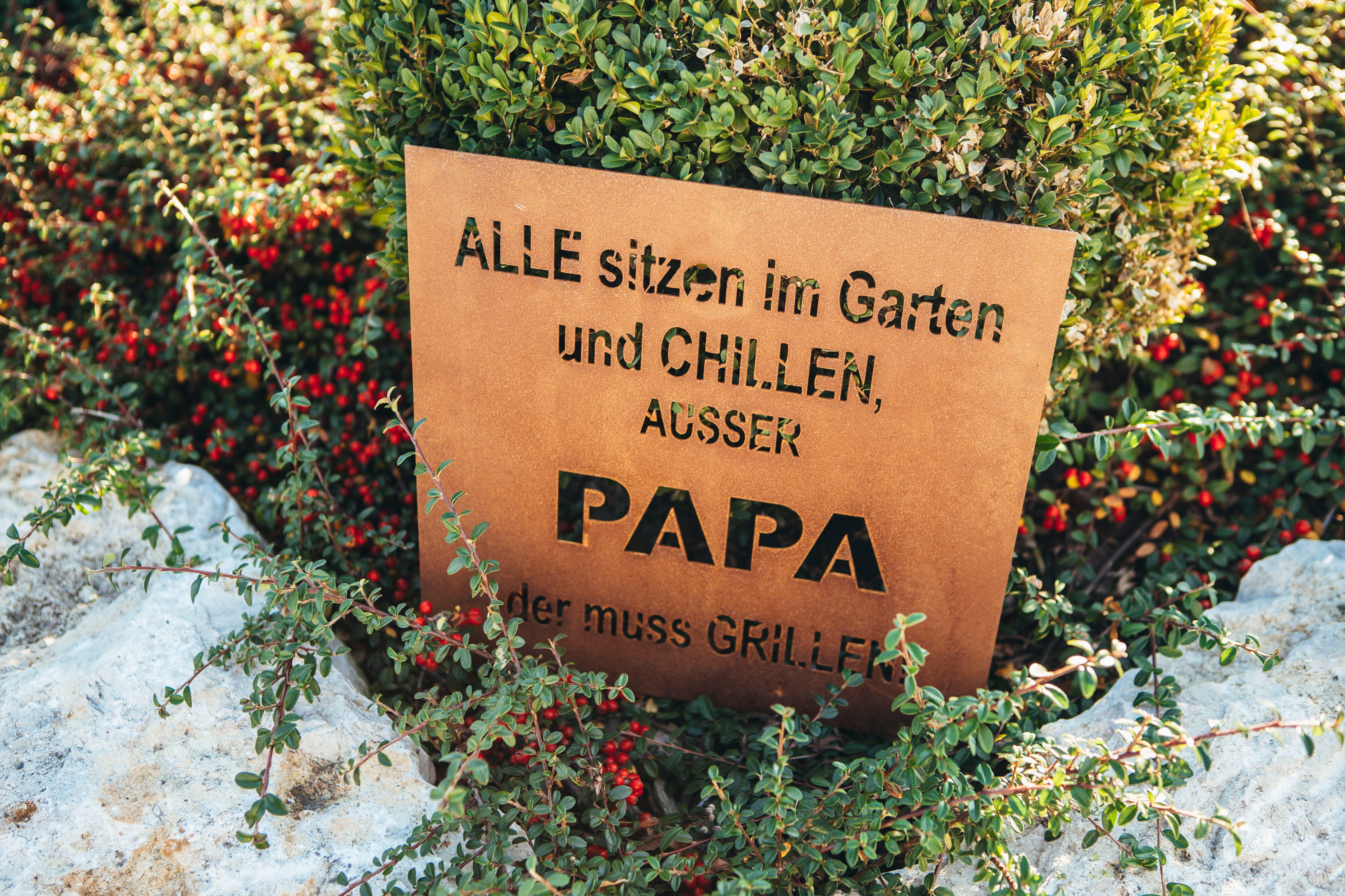 Ferrum Art Design Rost Gedichttafel "Papa"