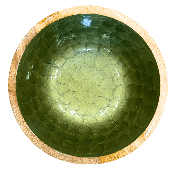 byRoom Mangoholz Schüssel Olive Pearl 24 cm