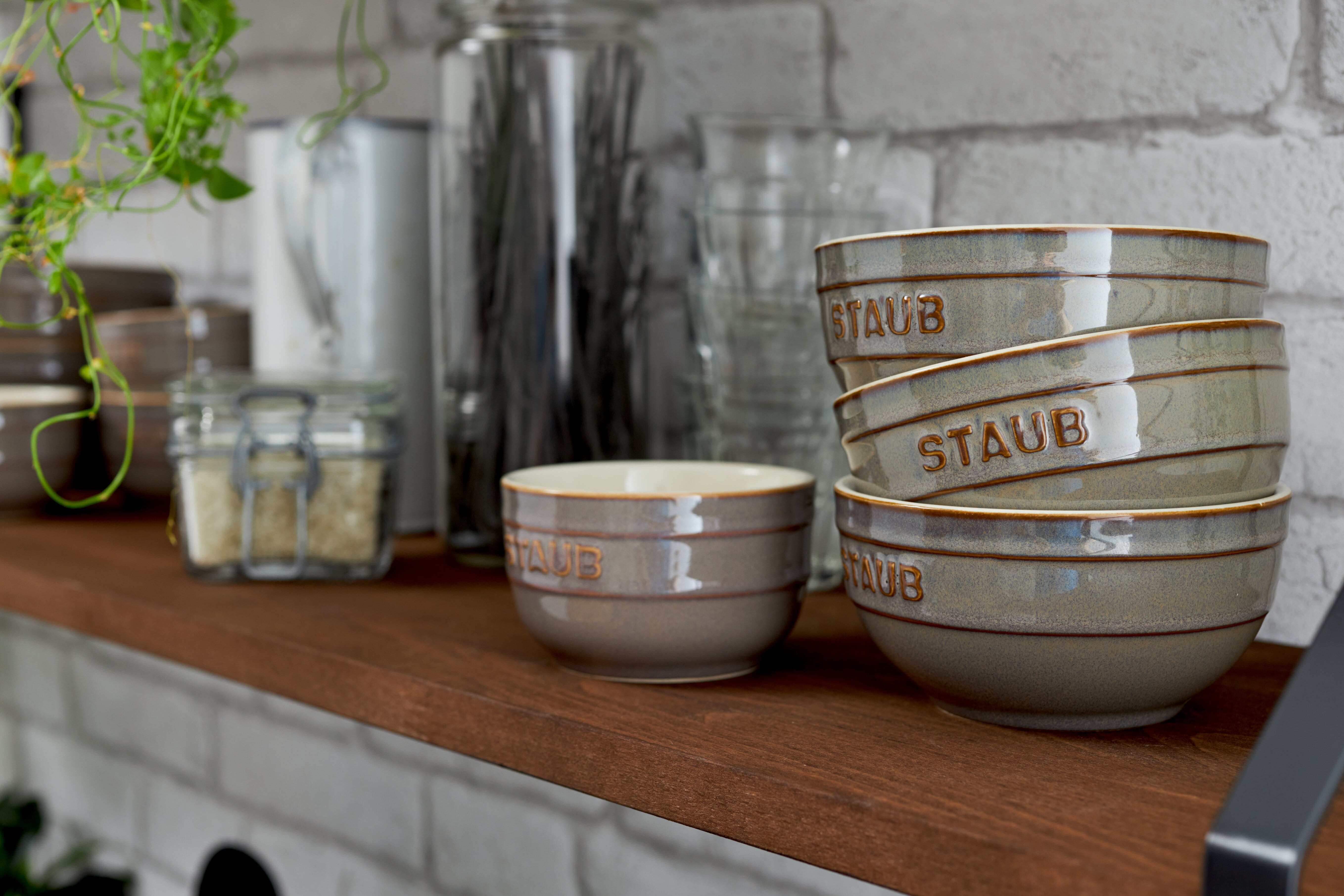 Staub Keramik Schüssel 14cm, ancient grey