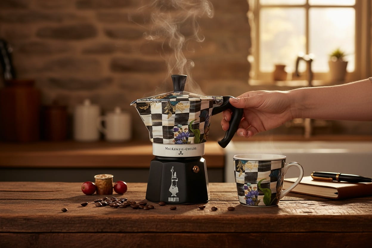 Bialetti MacKenzie Childs Espressokocher Moka Express Lifestyle