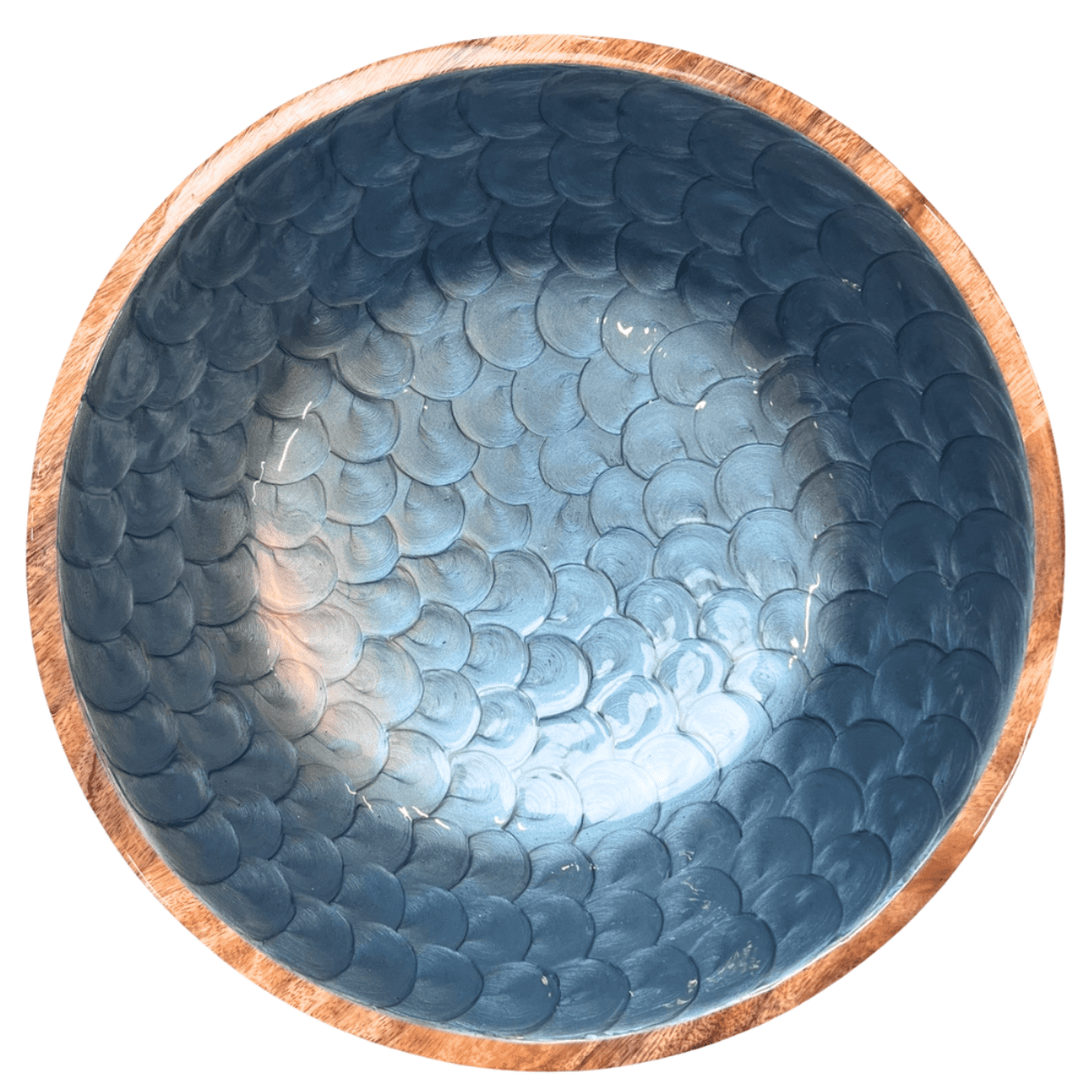 byRoom Mangoholz Schüssel Pearl Blue Ø 35 cm