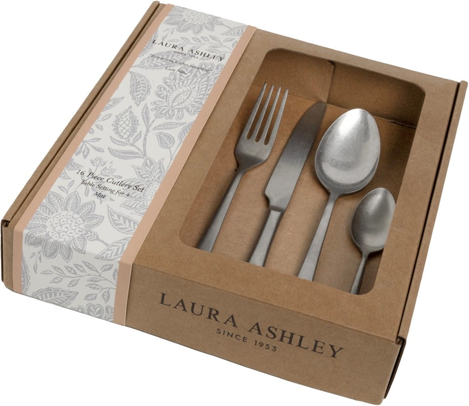 Laura Ashely Besteckset 16 tlg, mattiert