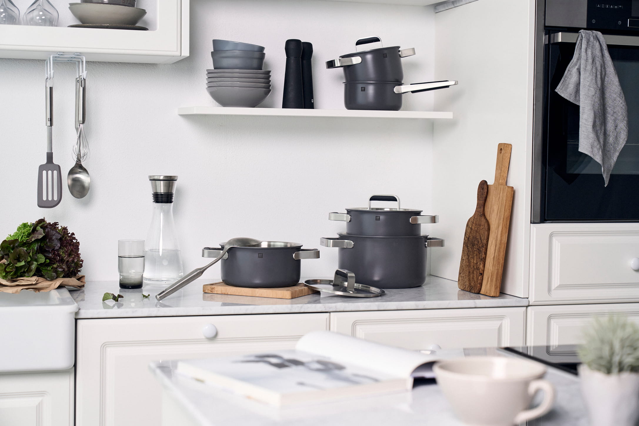 Zwilling Pure Kochgeschirrset, 5-tlg, Edelstahl, Grau