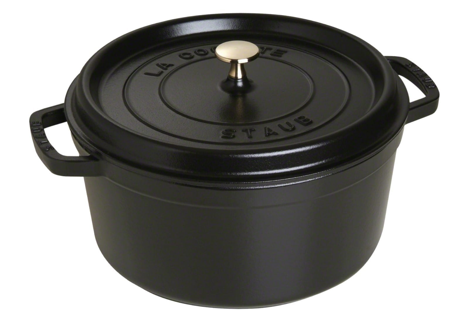 Staub Cocotte Bräter Gusseisen rund 28cm schwarz