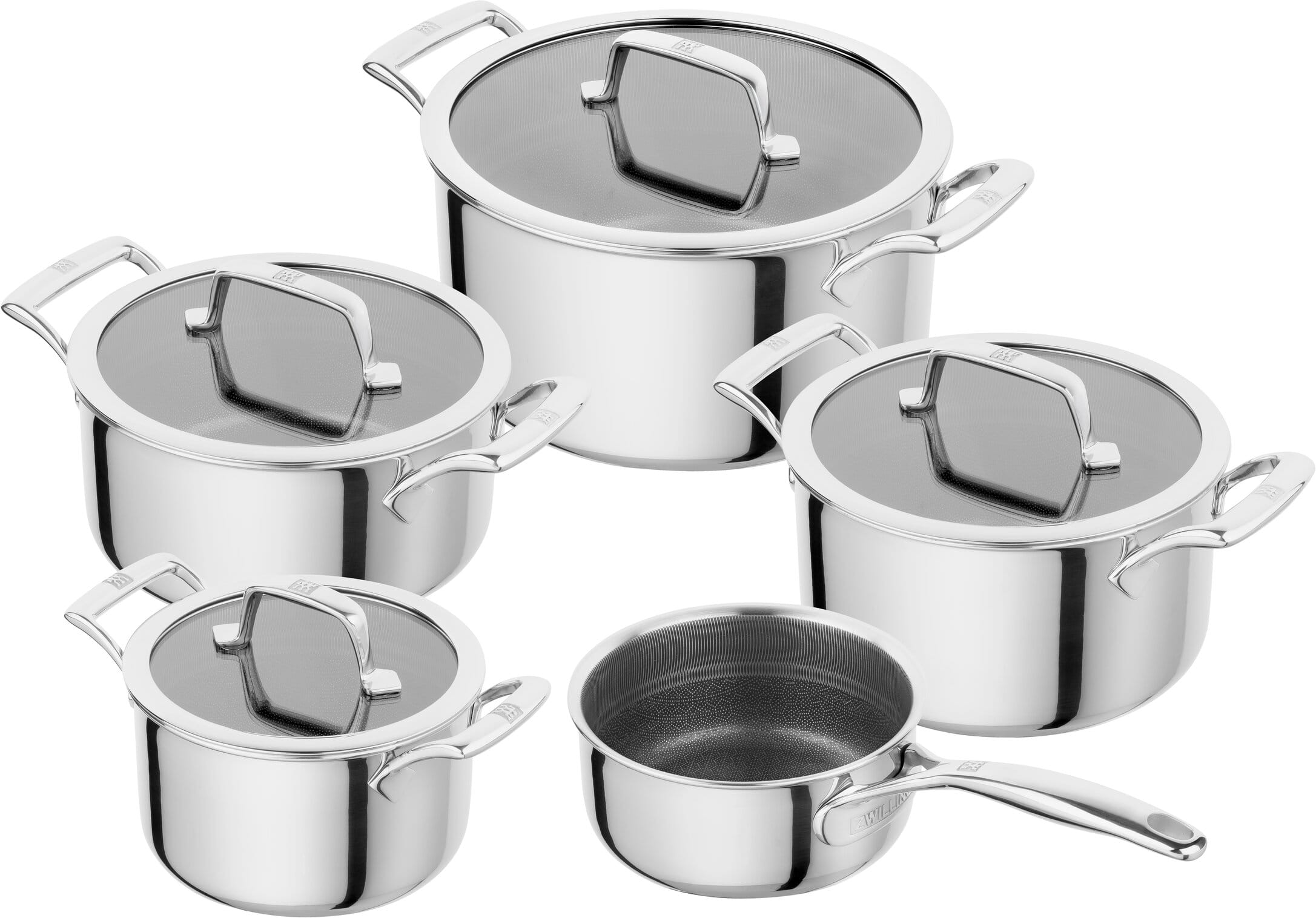 ZWILLING Peak Kochtopfset 5-tlg - 18/10 Edelstahl & Keramische Antihaft-Beschichtung