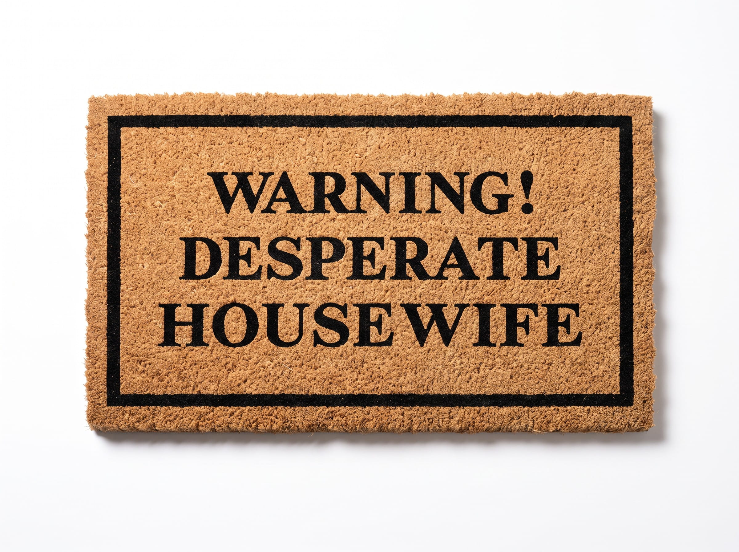 Mars & More Kokos Fußmatte "Warning! Desperate Houswife"  75 x 45 x 4 cm Handmade
