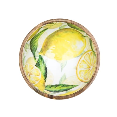 byRoom Scandinavian Mangoholz Schüssel Lemon Ø 25 cm, gelb