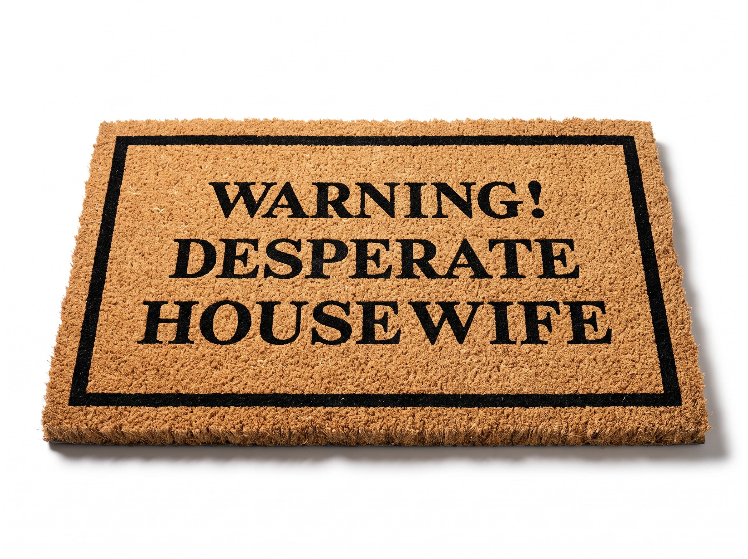 Mars & More Kokos Fußmatte "Warning! Desperate Houswife"  75 x 45 x 4 cm Handmade