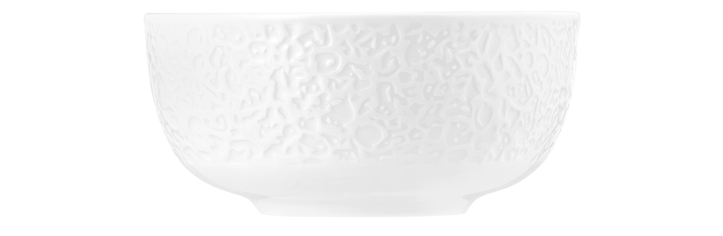 Seltmann Porzellan Nori Weiß Müslischale Relief 15 cm