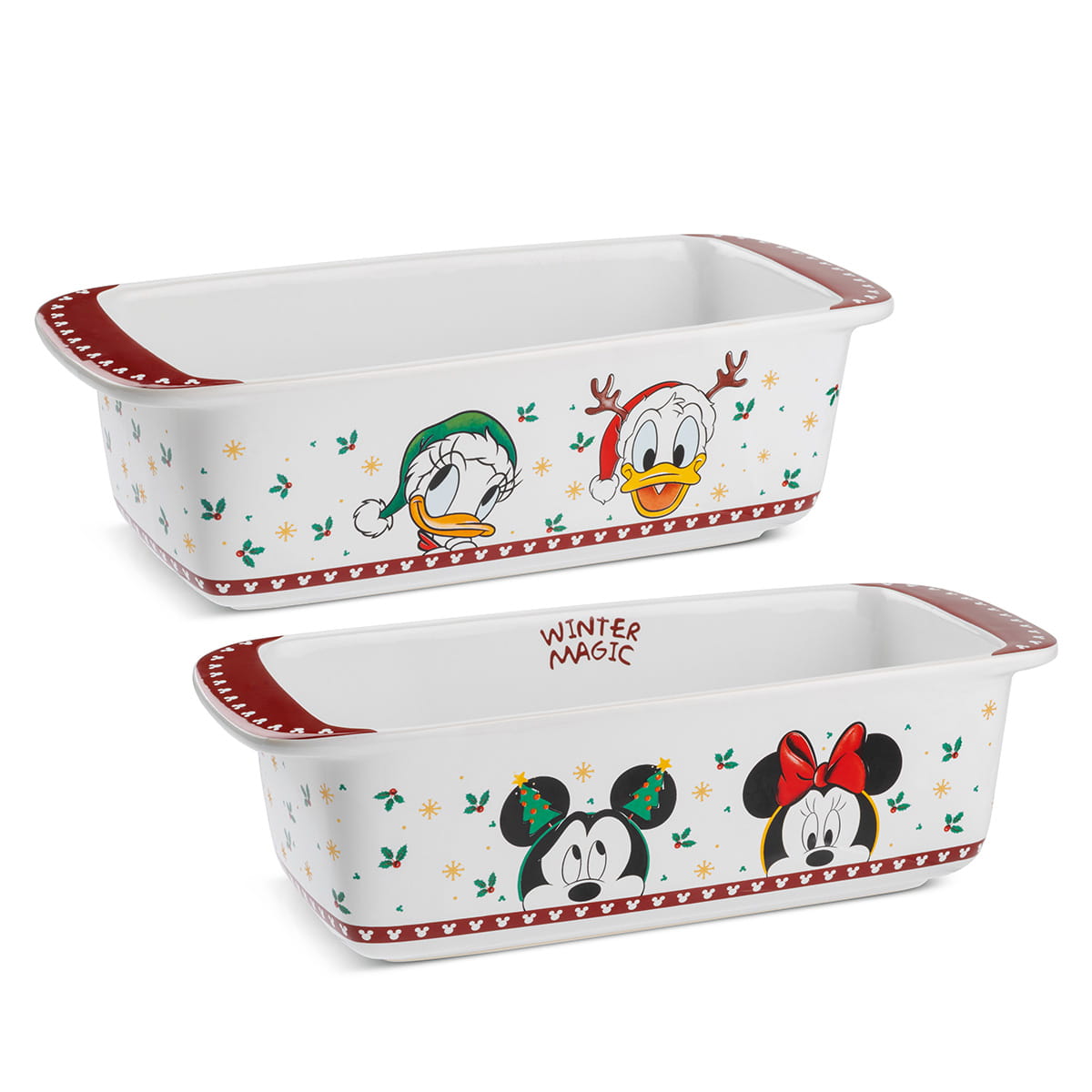 Gilde Disney Auflaufform - Winter Magic - 29x12cm Mickey, Donald