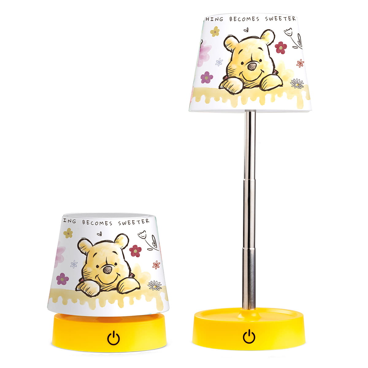 Gilde Disney Tischleuchte (LED) rund „Winnie Pooh“ Gelb