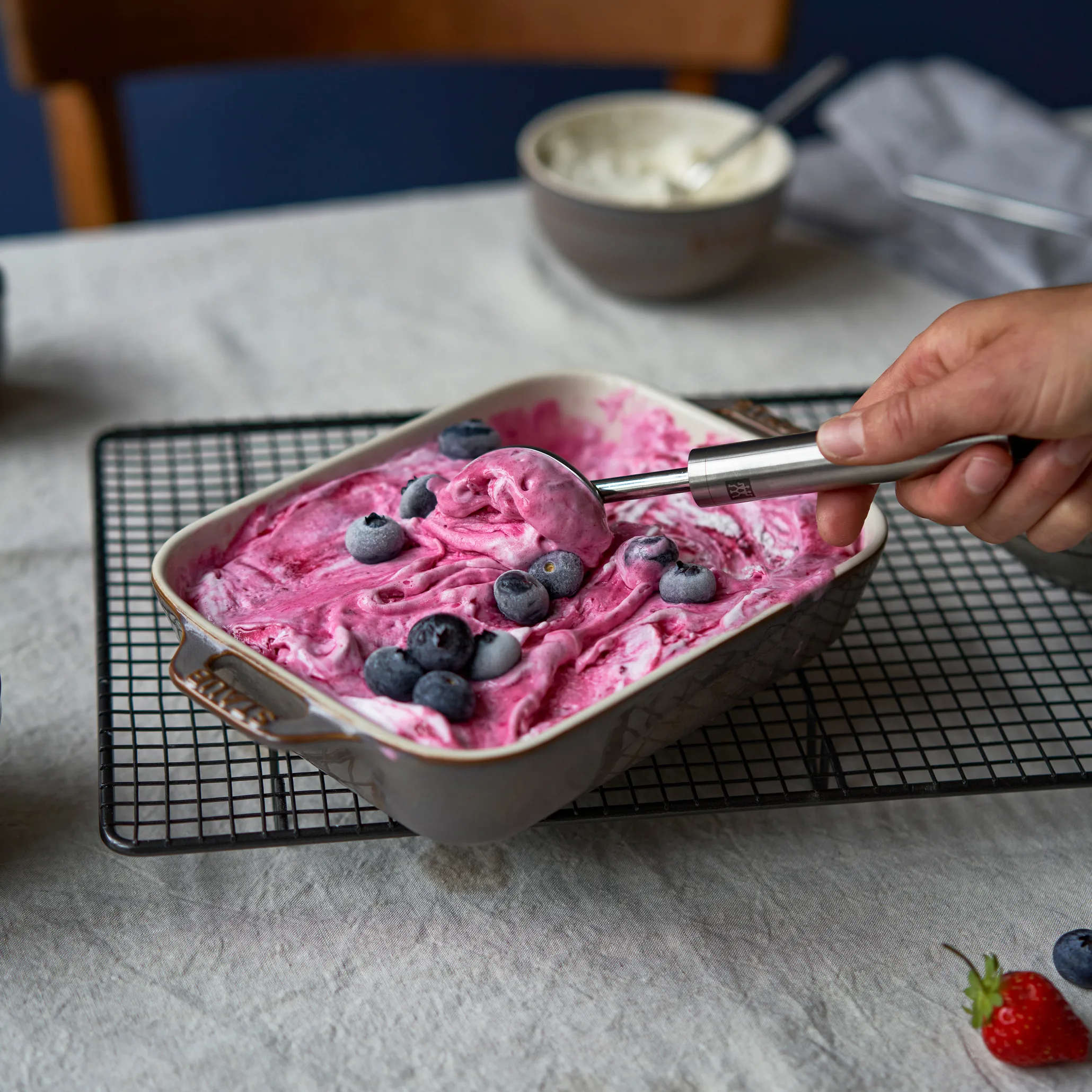 Staub Keramik Auflaufformen Antik-Grau Set 3 tlg rechteckig