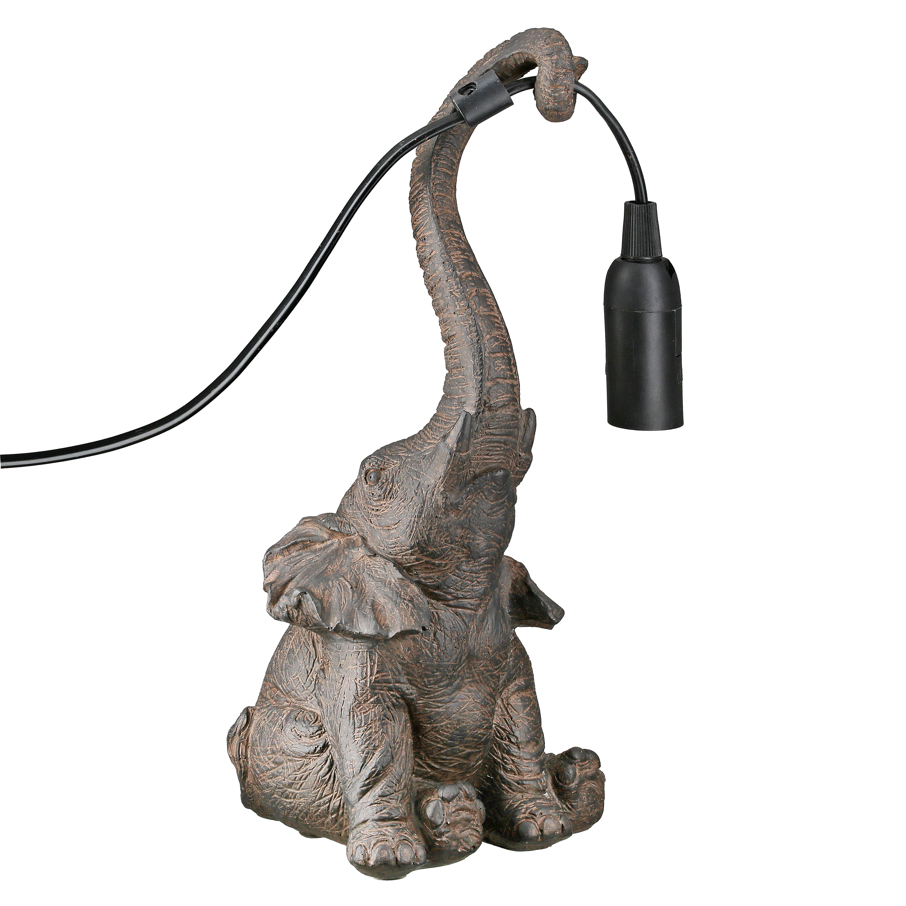 Gilde Tischleuchte Elefant "Elefante" Kunstharz 28cm