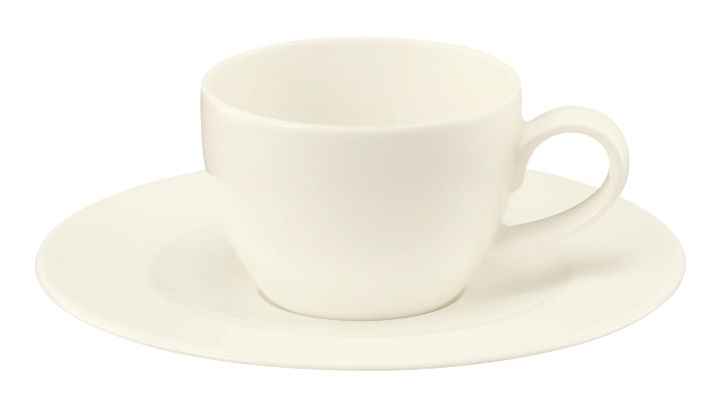 Seltmann Porzellan Zoé Fine Diamond Uni Creme Espressountertasse rund 13,5 cm