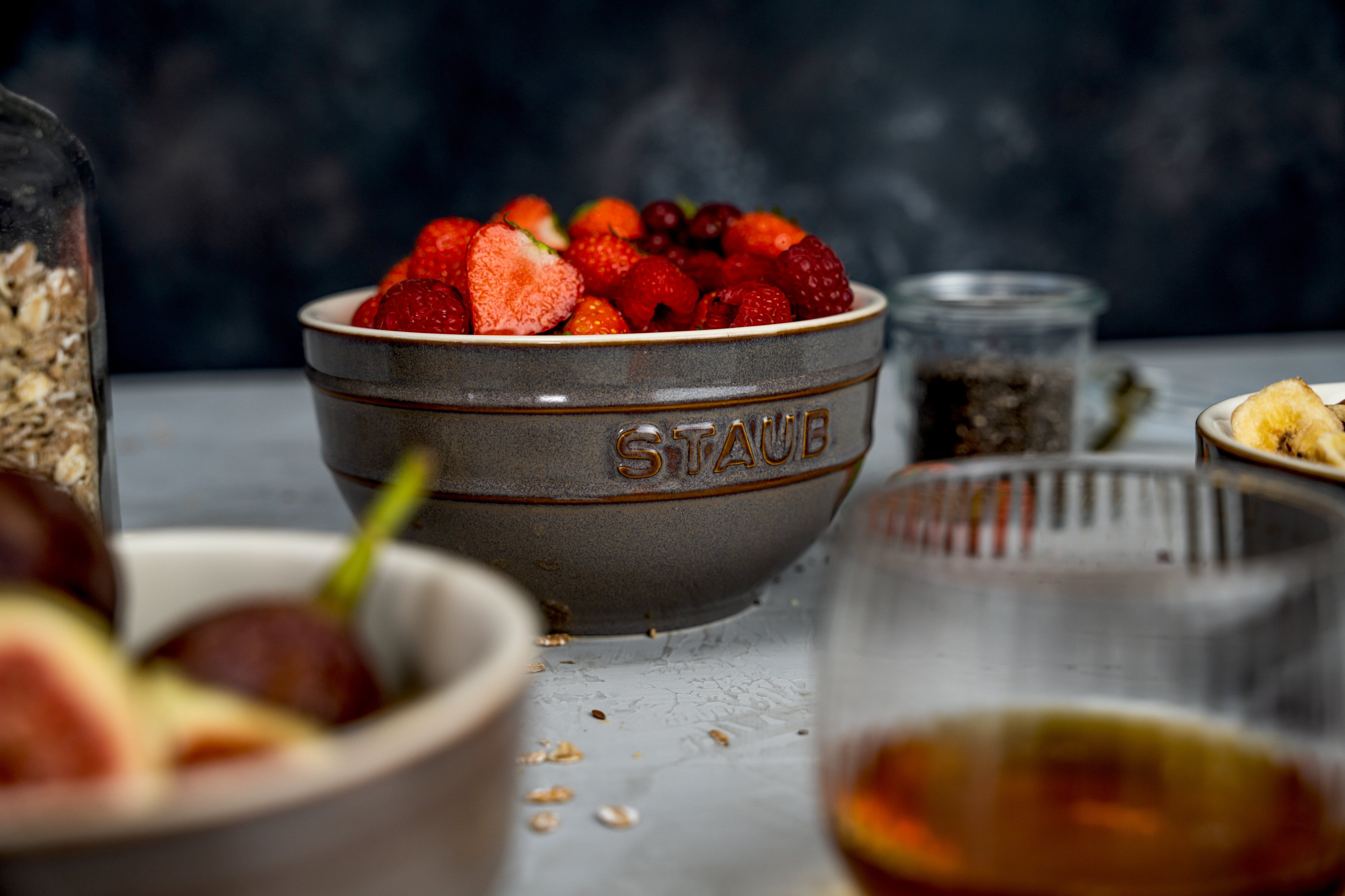 Staub Keramik Schüssel 14cm, ancient grey