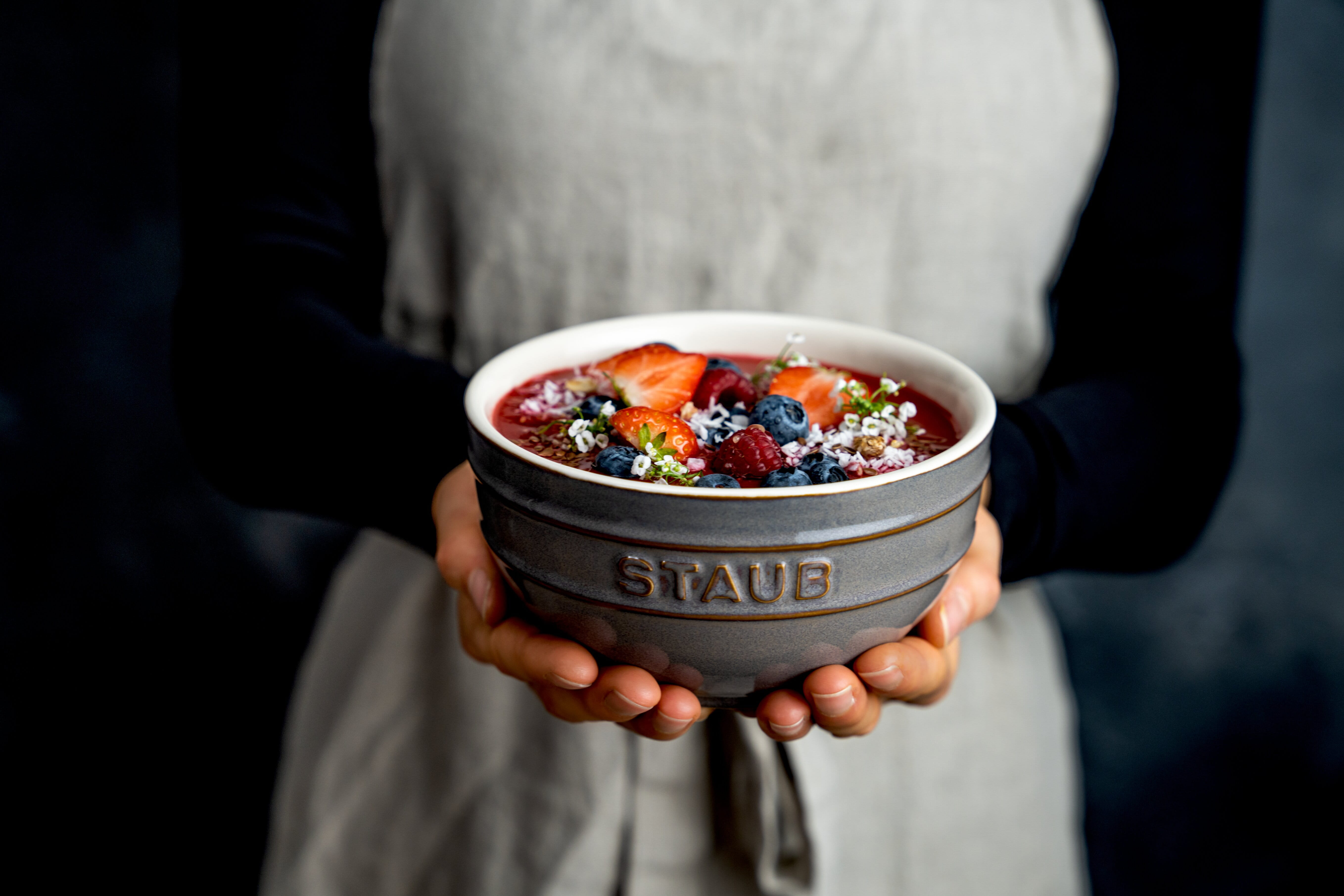 Staub Keramik Schüssel 14cm, ancient grey