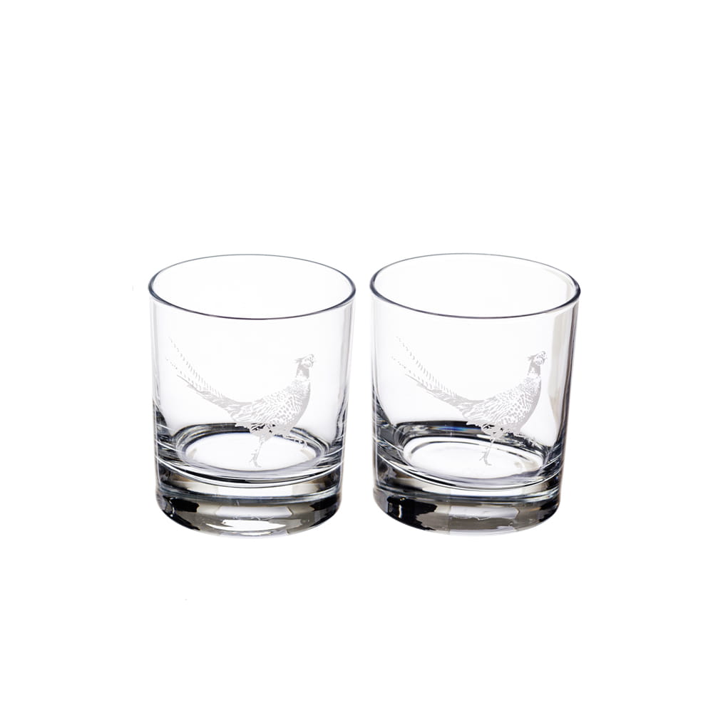 Scottish 2 Whiskybecher / Tumbler - Fasan  Ø 8,5 cm