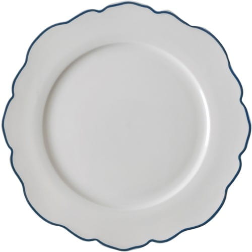 Laura Ashley Blueprint Porzellan Teller 24,5 cm Jakobsmuschel blau