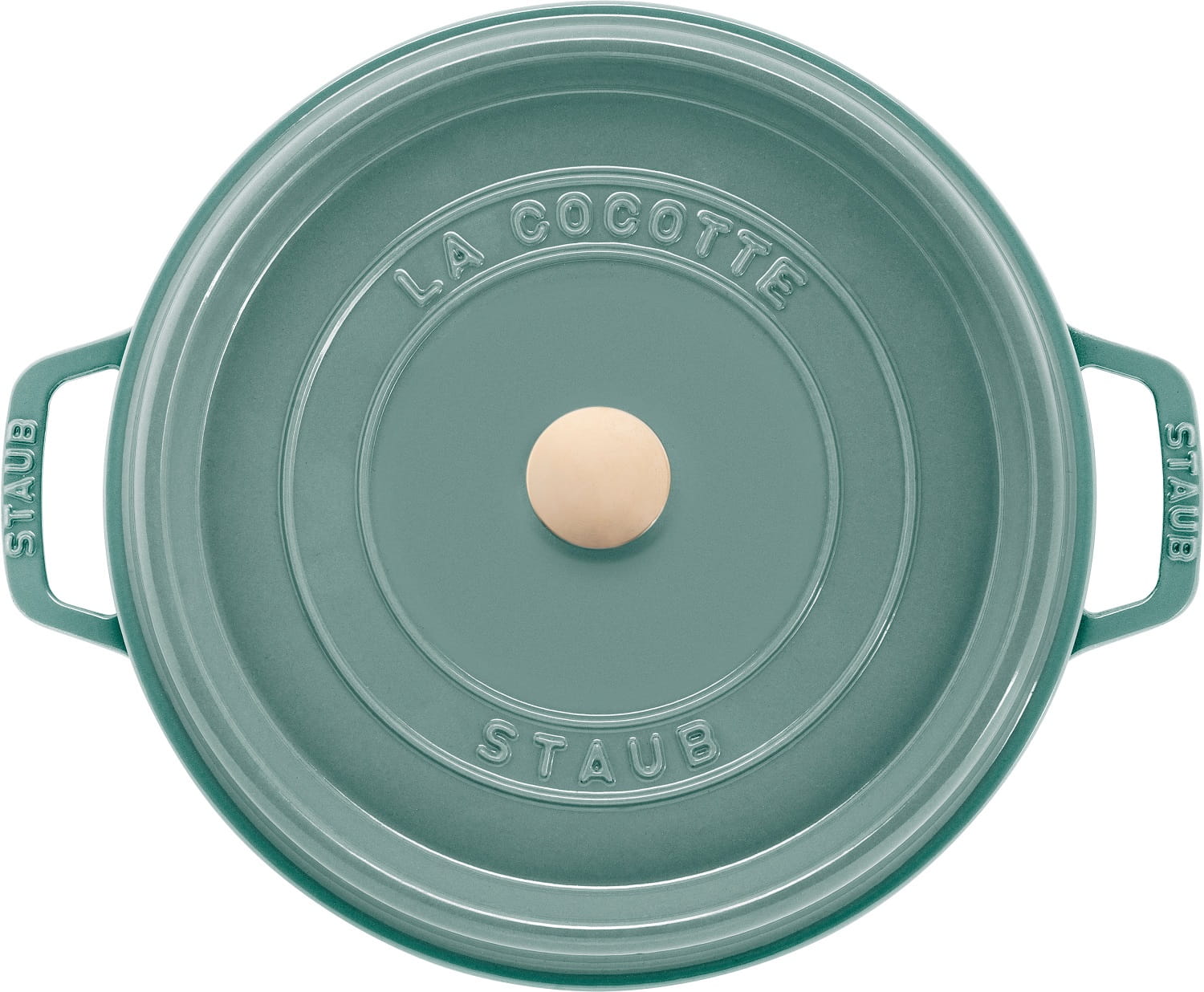 Staub Cocotte Bräter Gusseisen rund 28 cm Eukalyptus