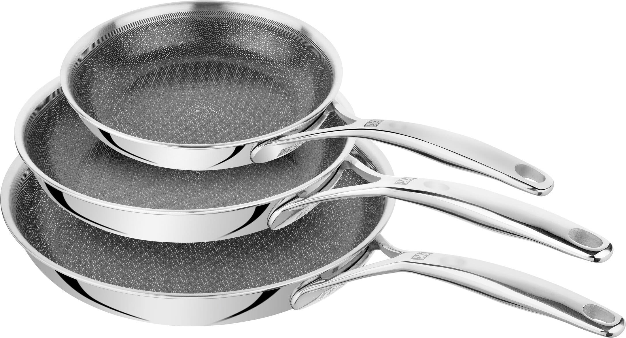 ZWILLING Peak Bratpfannenset 3tlg (20, 24 & 28cm) - 18/10 Edelstahl & Keramische Antihaft-Beschichtung