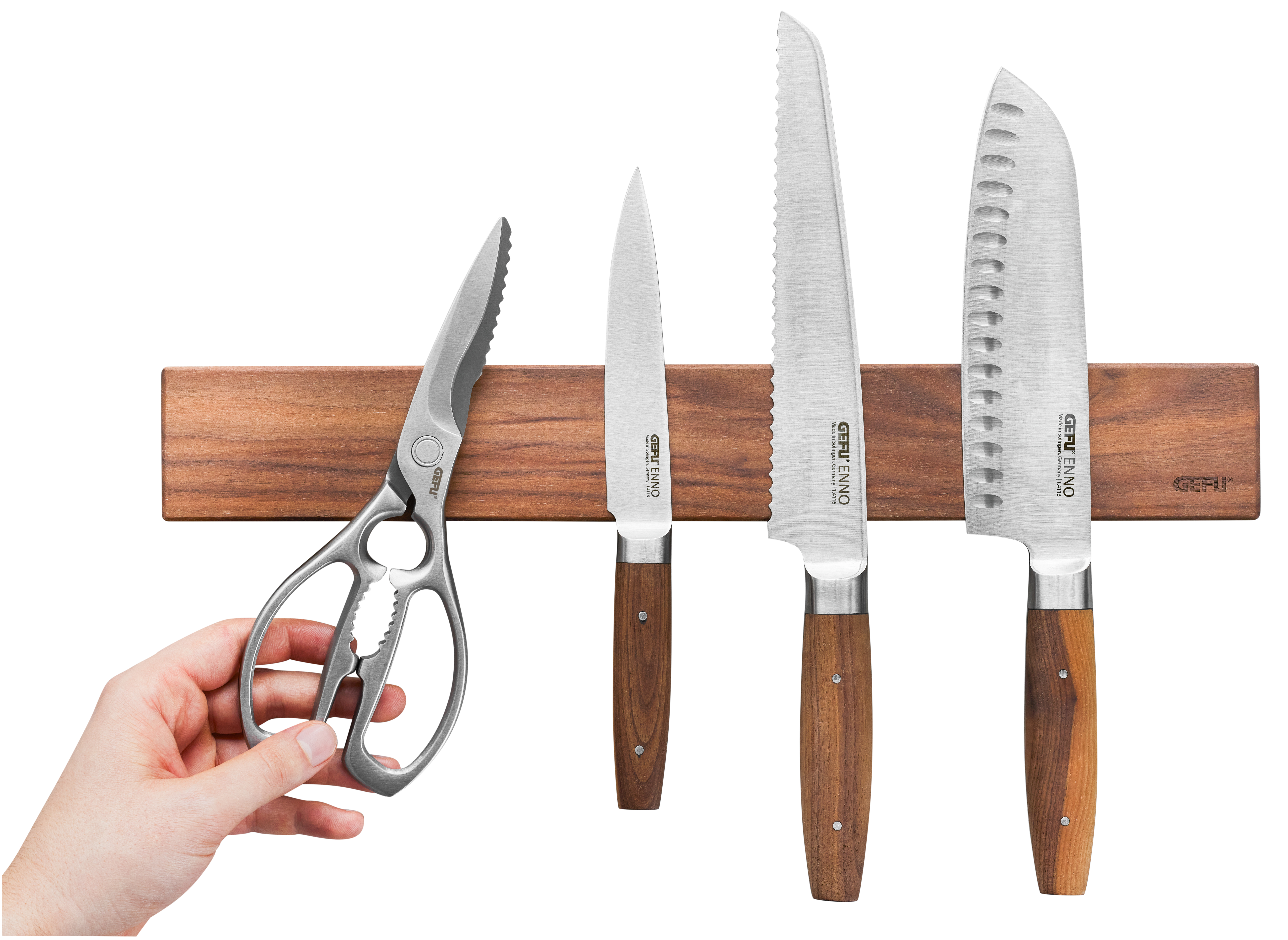 GEFU Magnetleiste / Messerleiste ENNO, Walnussholz