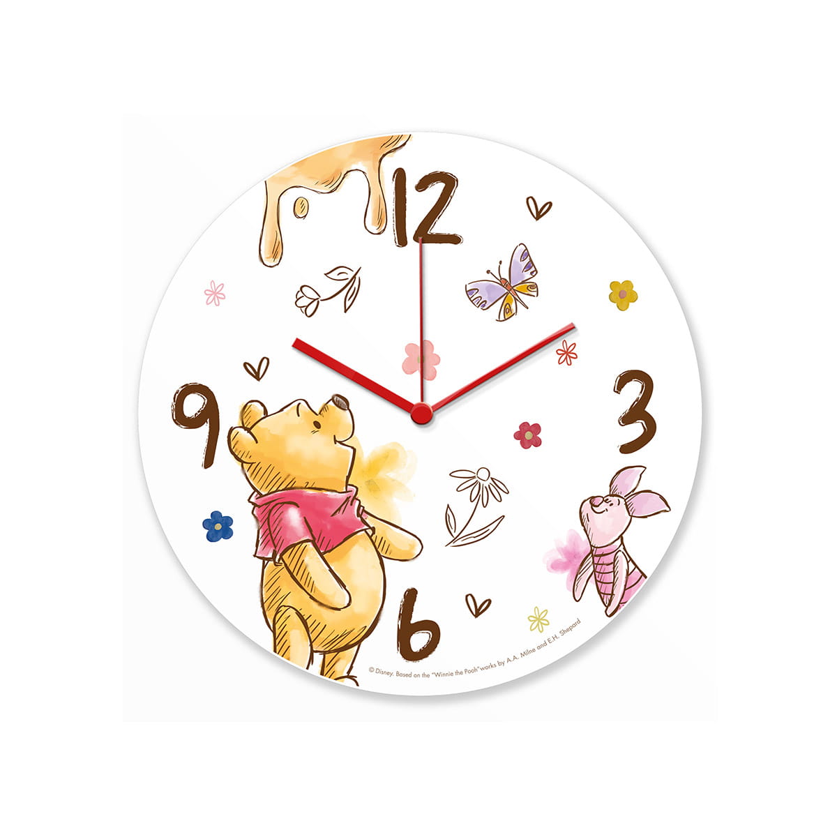 Gilde Disney Wanduhr rund „Winnie Pooh & Ferkel“ 35cm