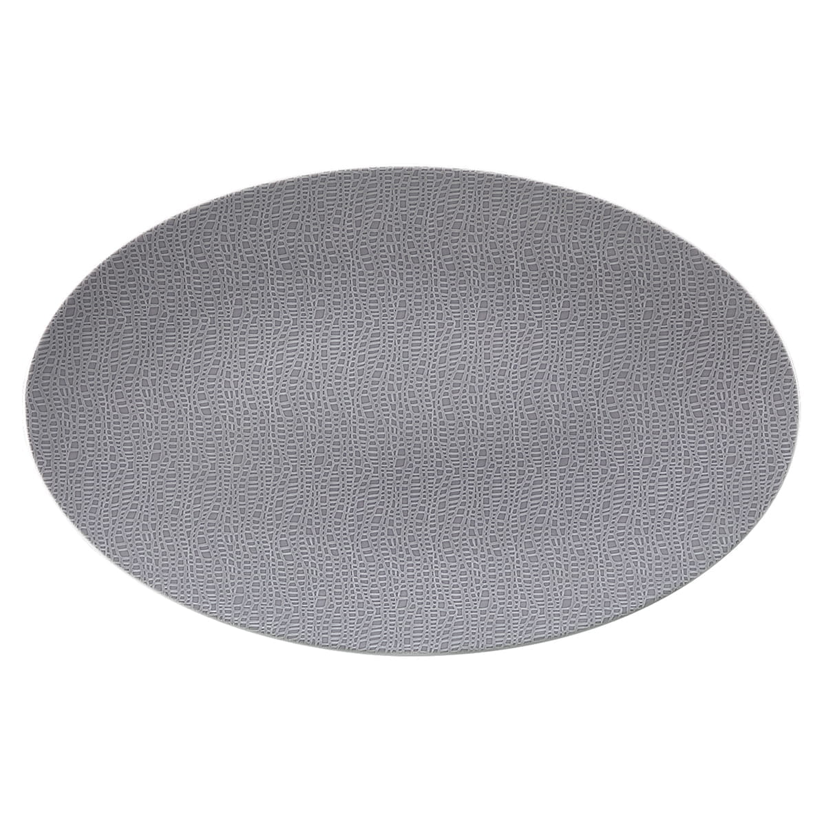 Seltmann Porzellan Life Fashion elegant grey Servierplatte oval 40x26 cm