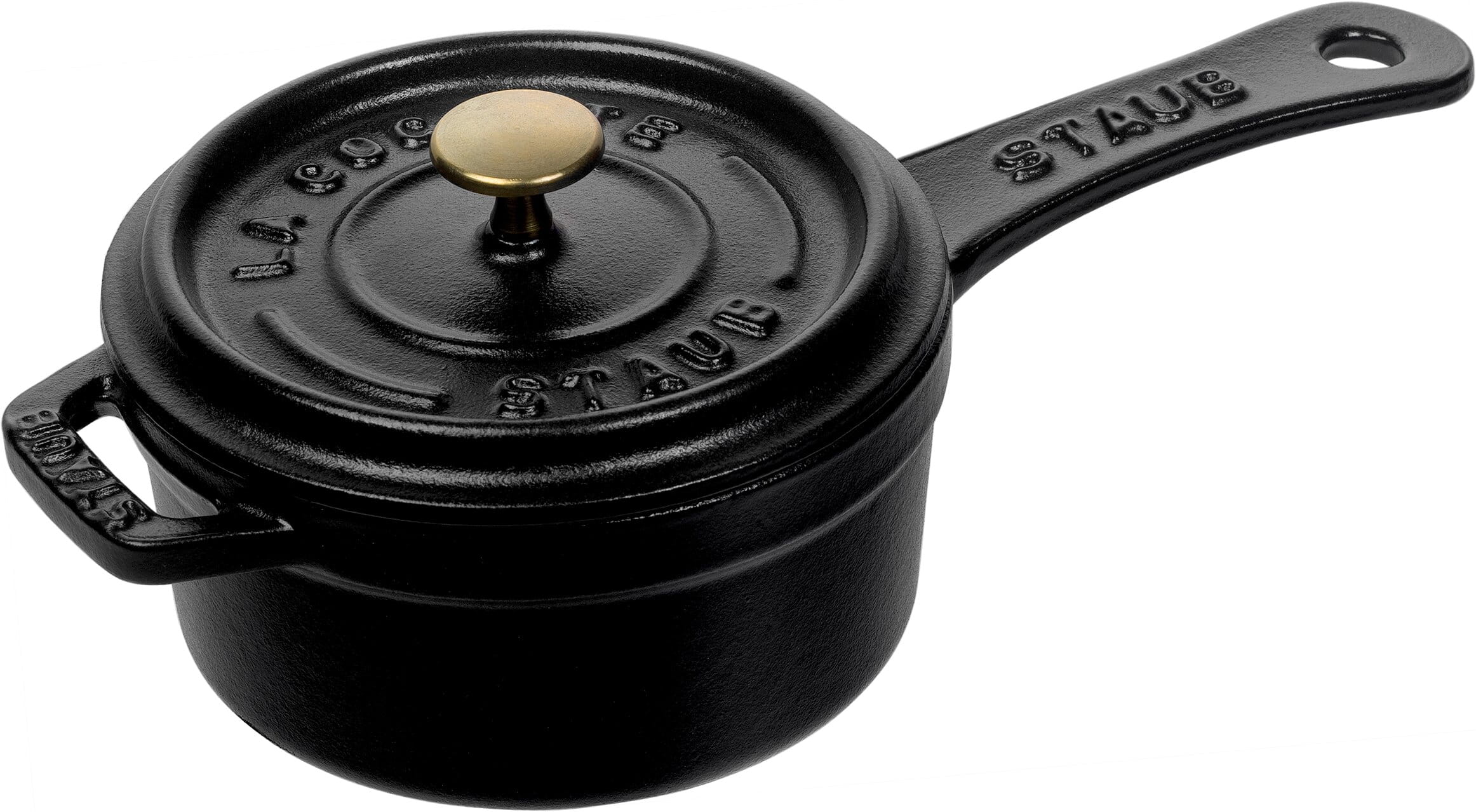 Staub Mini  Formen kleine Kasserolle 10cm schwarz