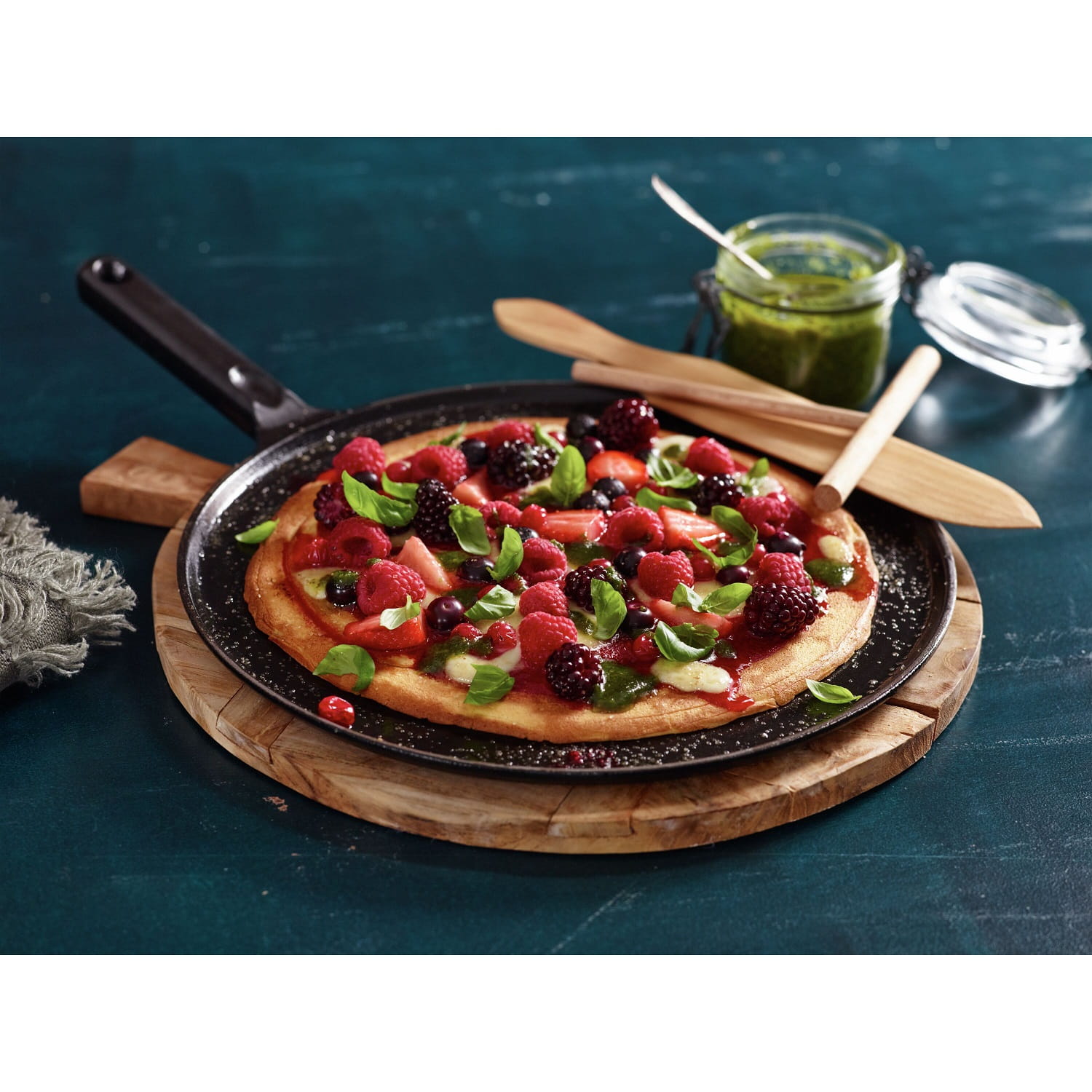 Staub Pans Crêpes-Pfanne 30 cm, Gusseisen, Schwarz