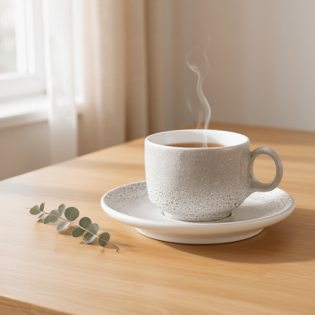 Seltmann Porzellan Sento Home Aura white Kaffeeobertasse 0,21 l mit Henkel