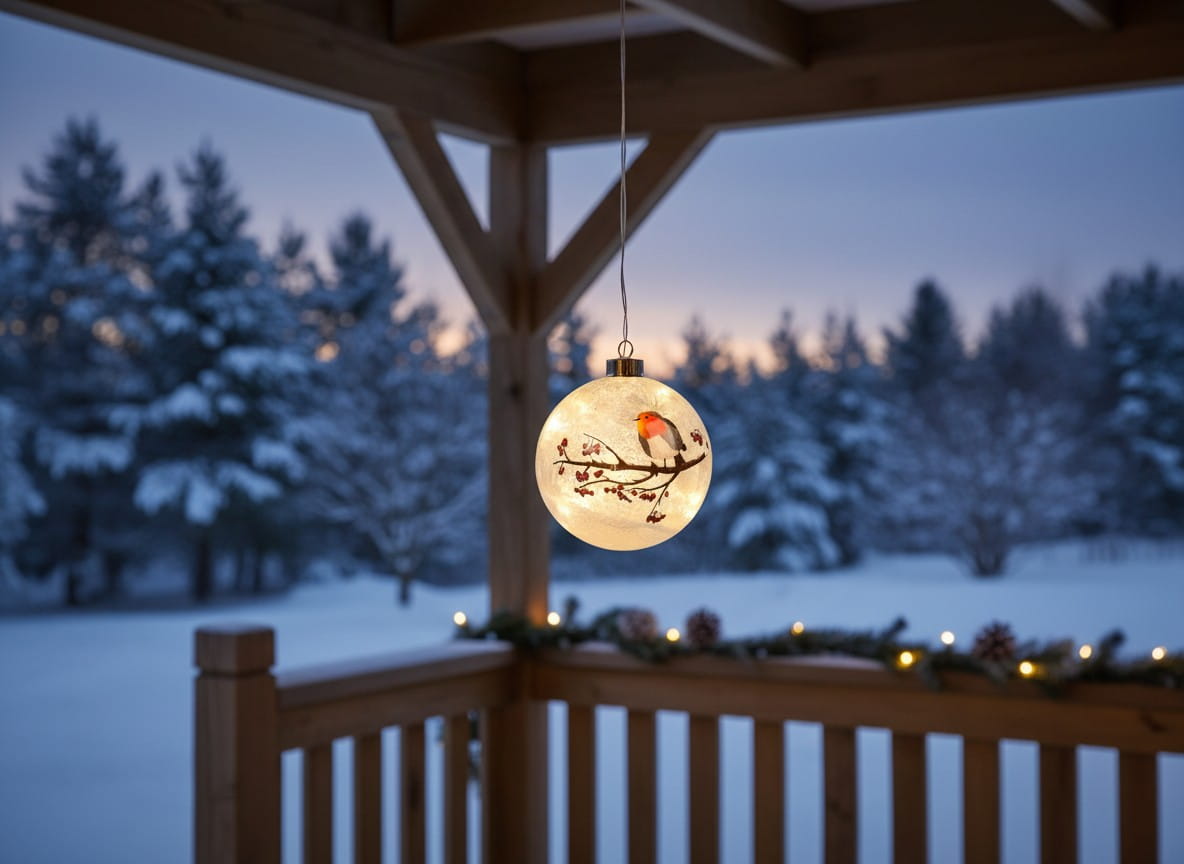 formano LED Licht Hängekugel Vogel mit Timer Lifestylefoto