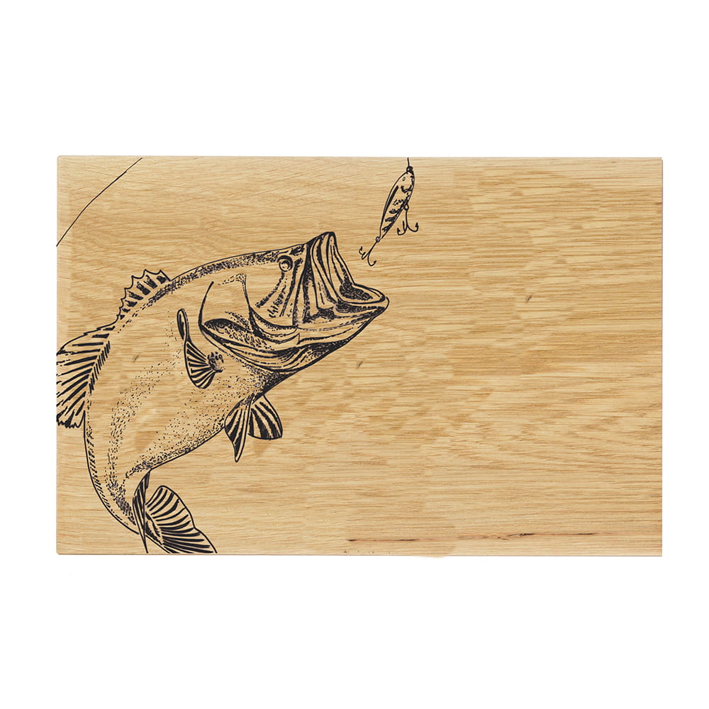 Scottish Eiche Servierbrett 30 cm - Barsch 30 x 20 cm