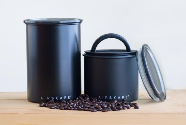 Airscape Edelstahl-Aromabehälter mittel, schwarz matt