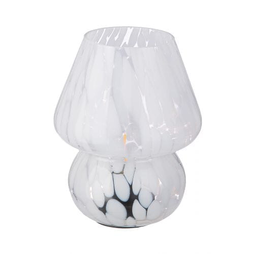 Gilde Glas LED-Tischleuchte "Bianco", weiß - 20 cm