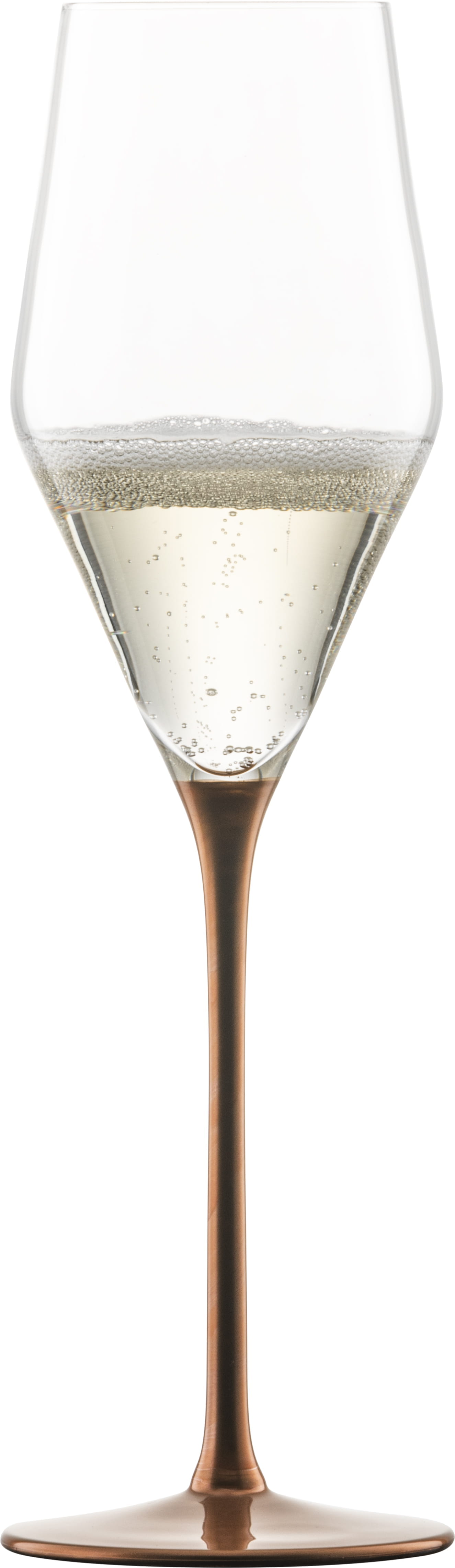 Eisch Glas Kaya Copper Champagnerglas 518/7 mit Moussierpunkt