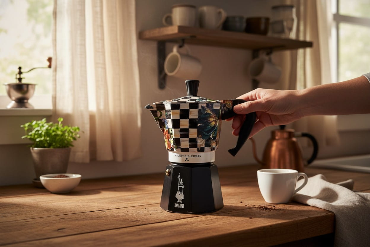Bialetti MacKenzie Childs Espressokocher Moka Express Lifestyle