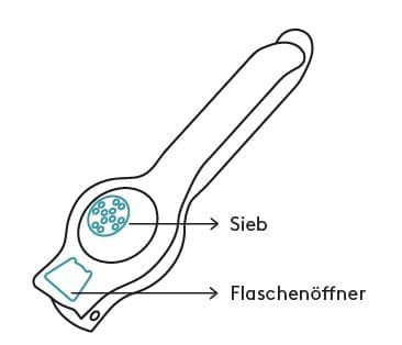 VINERS  Zitronenpresse mit Flaschenöffner