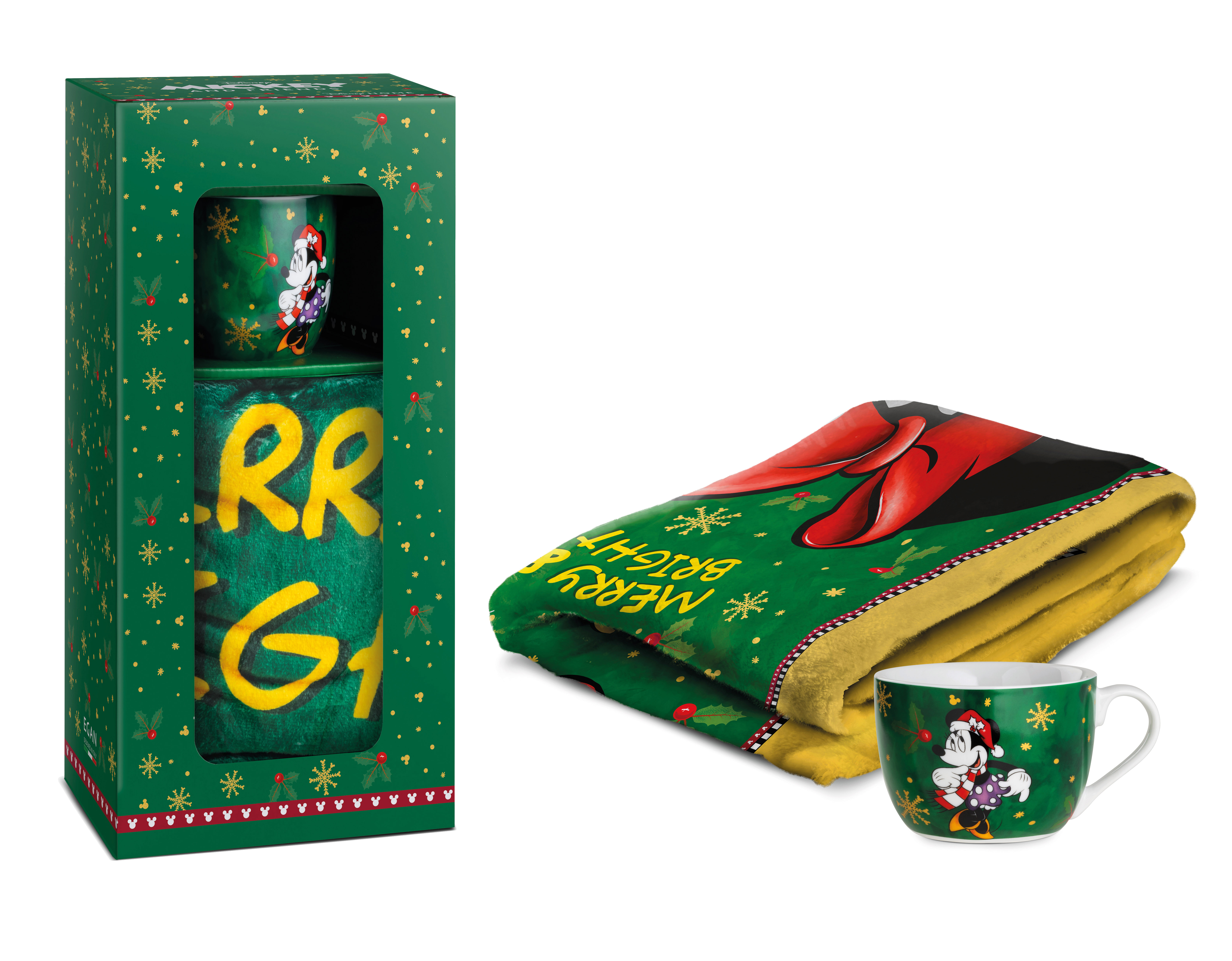 Gilde Disney Geschenkset Decke & Cappucinotasse Minnie Mouse - Winter Magic