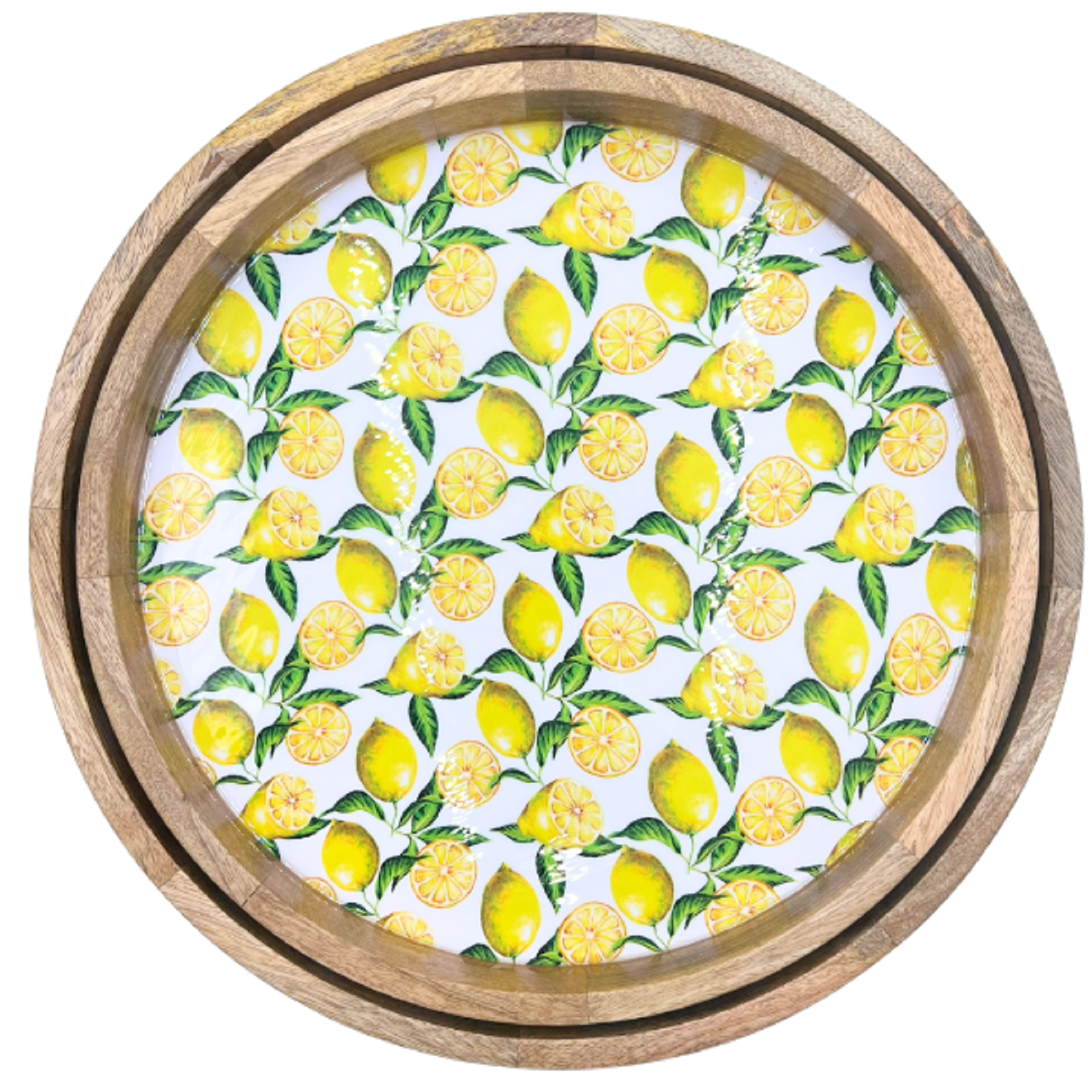 byRoom Mangoholz Tabletts Lemon, 2er Set