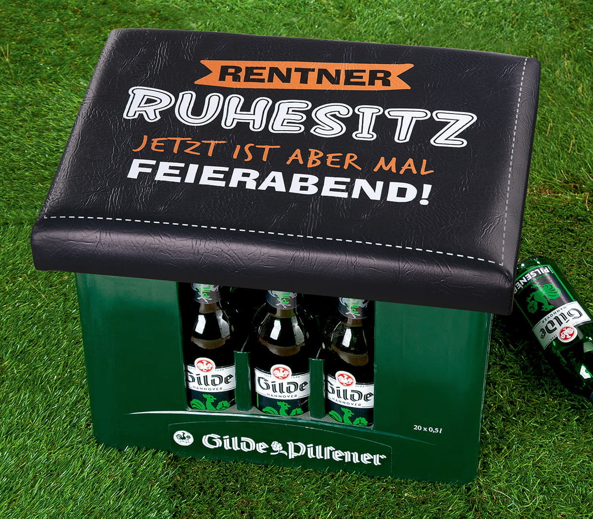 Gilde Sitzpolster für Getränke-/Bierkiste "Ruhesitz" 34 x 44 cm