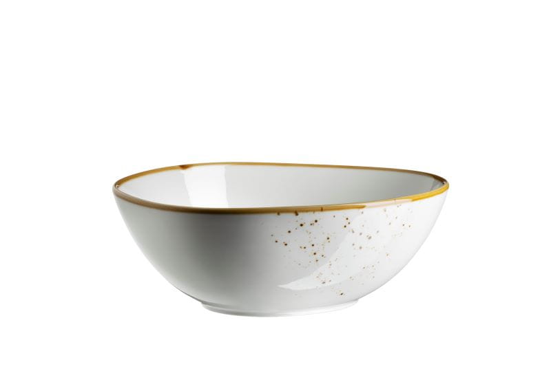 Mäser Porzellan Pintar Weißbraun Schüssel oval 22 x 19 cm