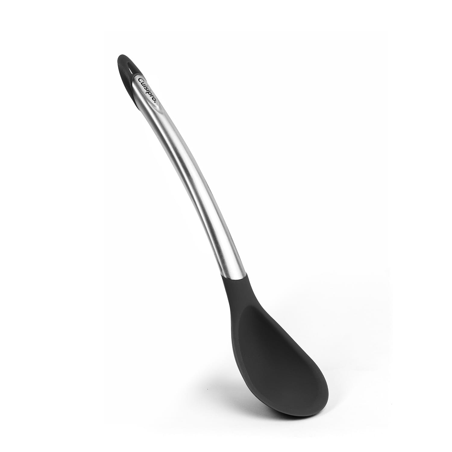 Cuisipro Elegance Silikon-Kochlöffel aus satiniertem Edelstahl schwarz 30,5 cm