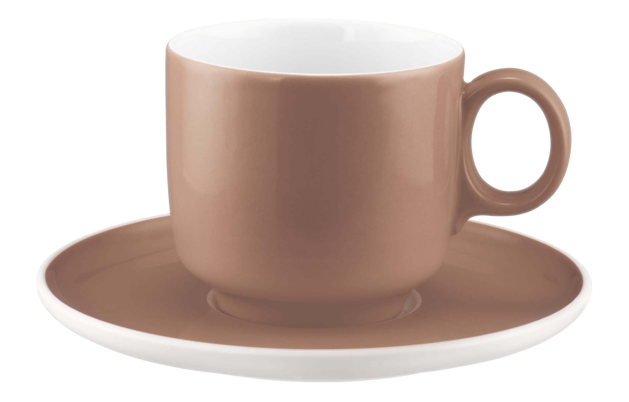 Seltmann Porzellan Sento Home Pure Colors Cocoa Brown Cappuccinoobertasse 0,30 l mit Henkel