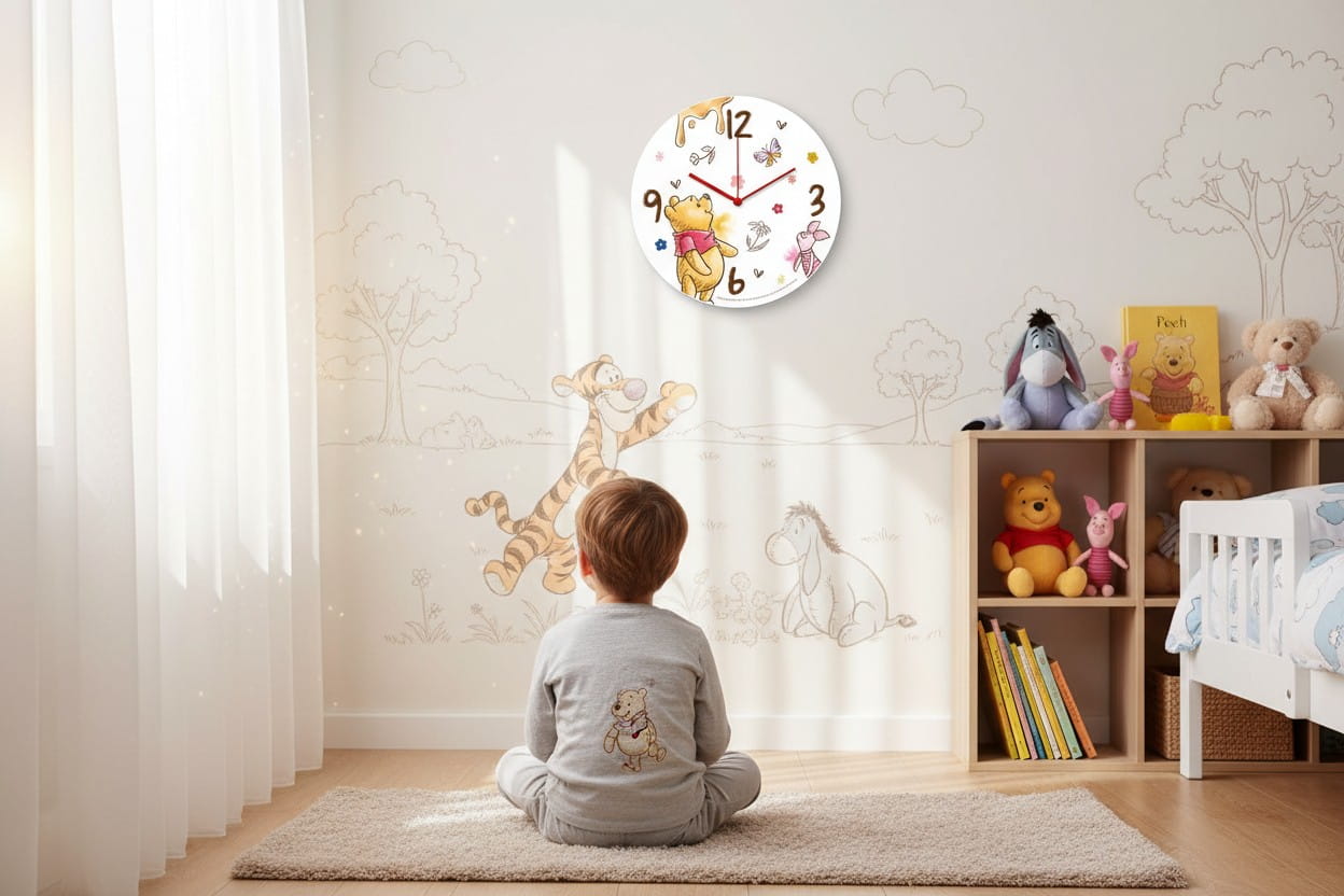 Gilde Disney Wanduhr rund „Winnie Pooh & Ferkel“ 35cm